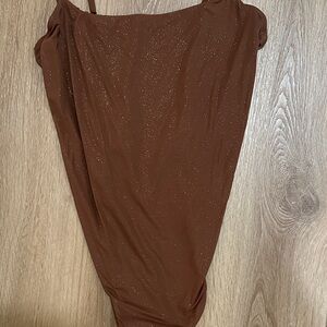 Brown Glittery bodysuit